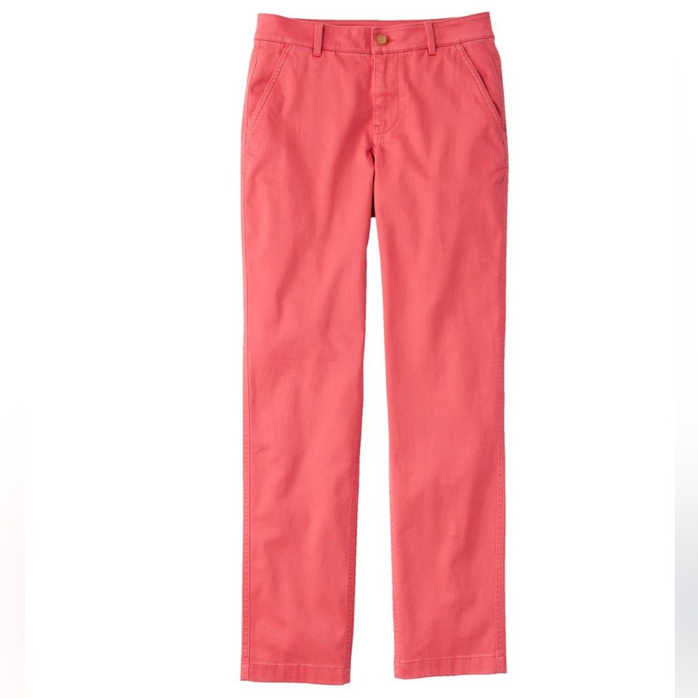 Vineyard Vines Pink Trousers Mid-Rise Straight-Leg